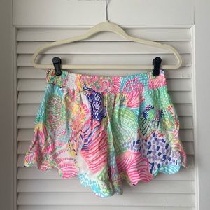 Lilly Pulitzer Scalloped Shorts - Elastic Waist